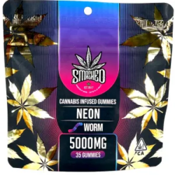 5000mg - Smashed Neon Worm Gummies