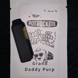 *Oregon Grown* Pot Rockets Grand Daddy Purp (Indica) Vape All-in-1 pen 2G